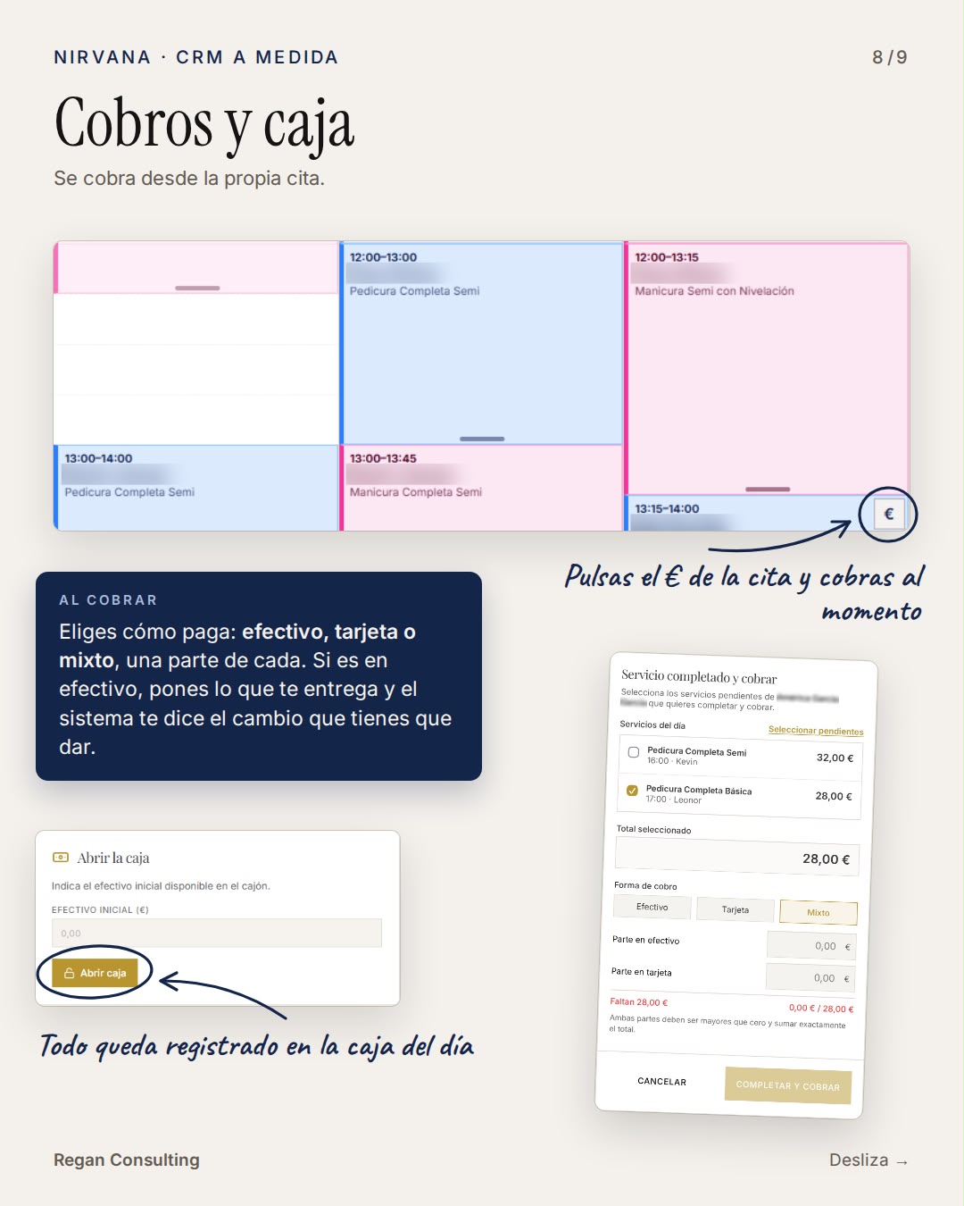 Cobros y caja: publicación de Regan sobre el CRM de Nirvana