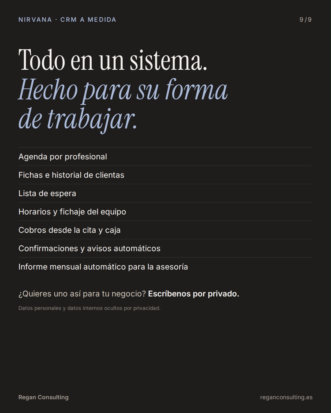 Resumen del sistema: publicación de Regan sobre el CRM de Nirvana